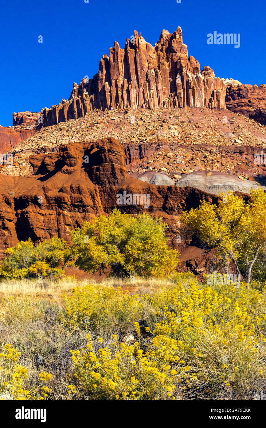 Das Schloss im Capital Reef National Park in Utah Stockfoto