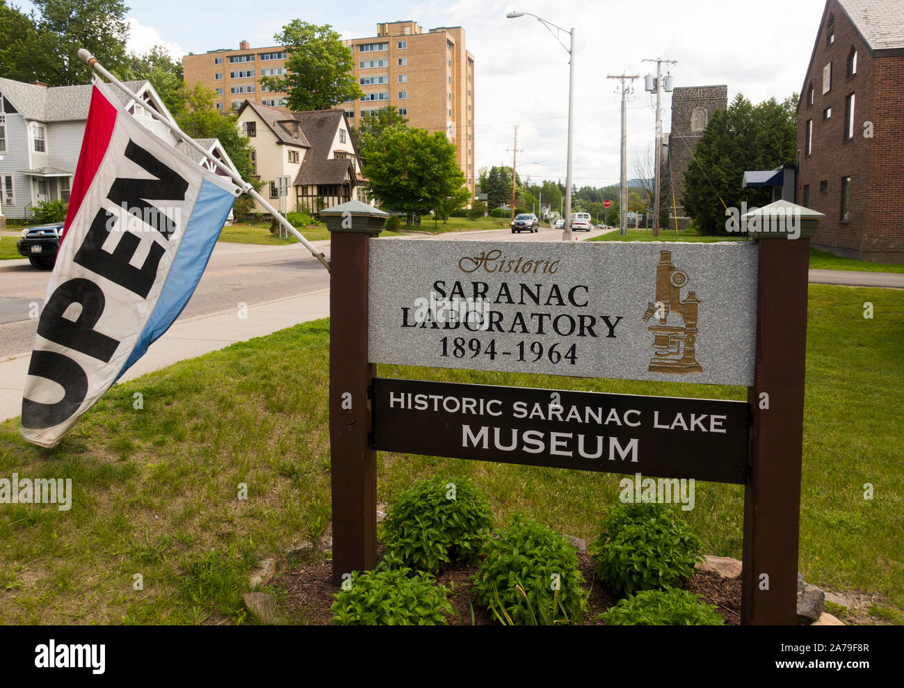 Saranac Laboratory Museum in Lake Saranac New York Stockfoto