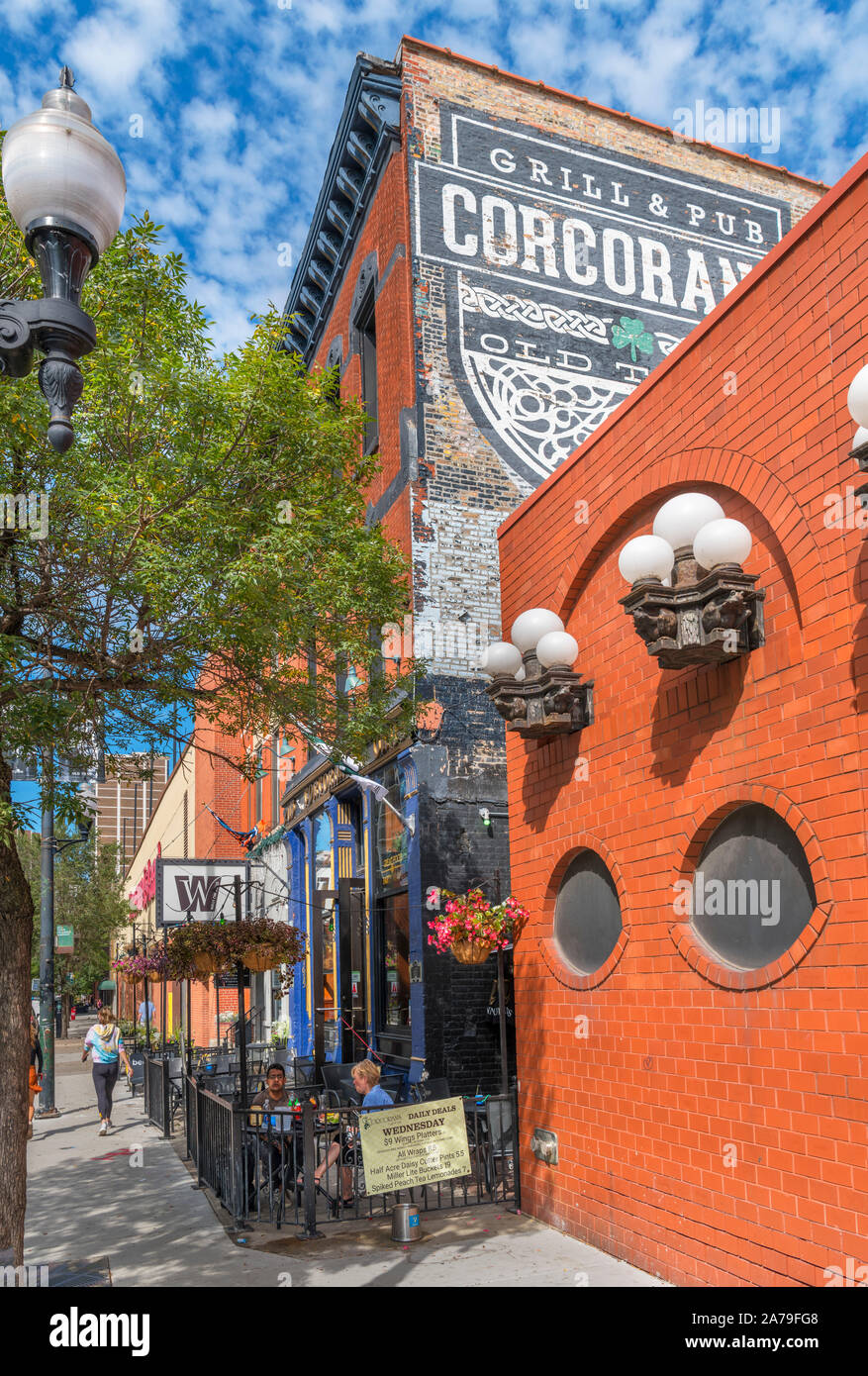Das Corcoran Grill und Pub in Old Town Chicago, North Wells Street, Chicago, Illinois, USA Stockfoto