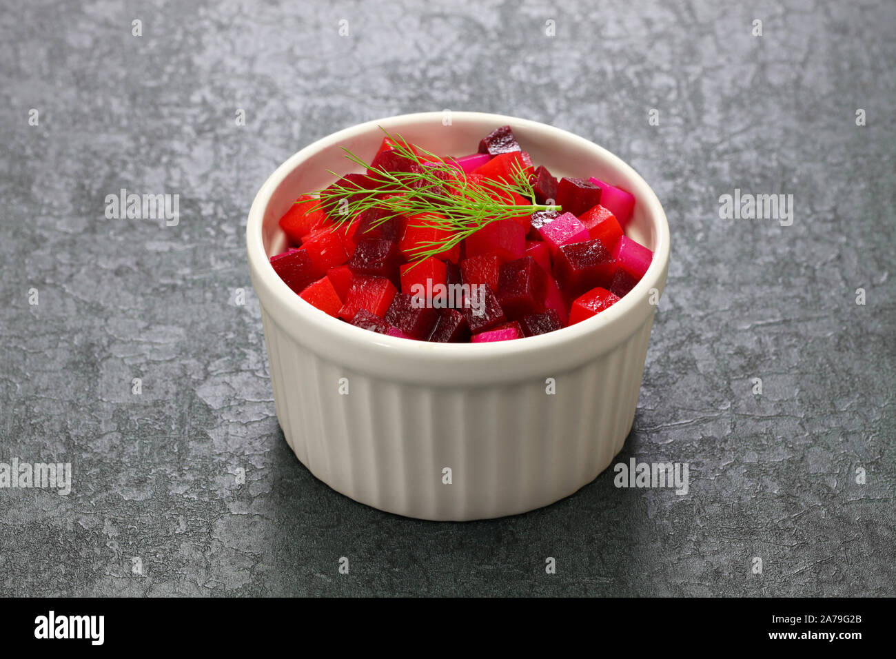 Punajuurisalaatti, Finnische Weihnachten rote Beete Salat Stockfoto