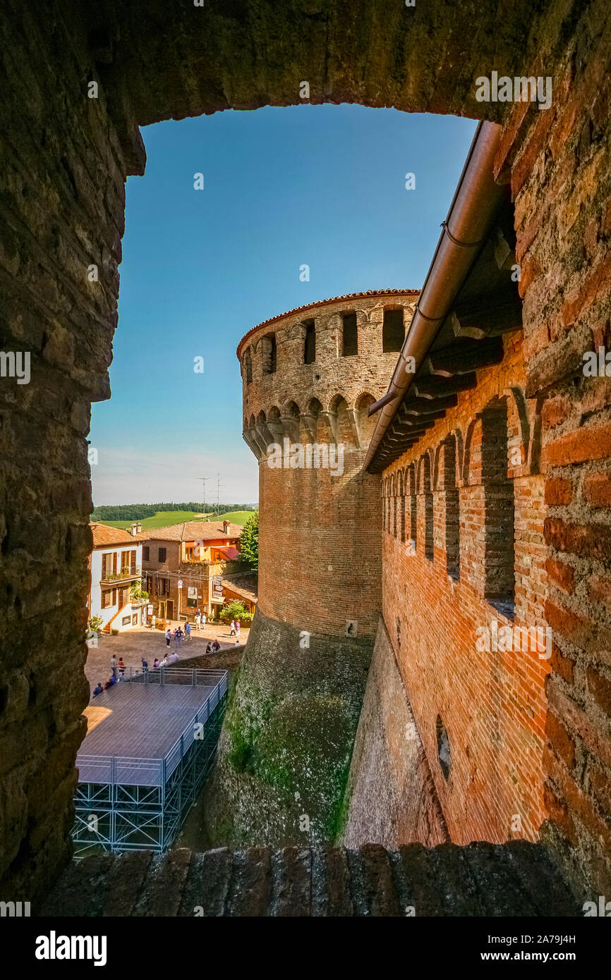 Italien Emilia Romagna - Dozza - Die Festung Sforzesca Stockfoto