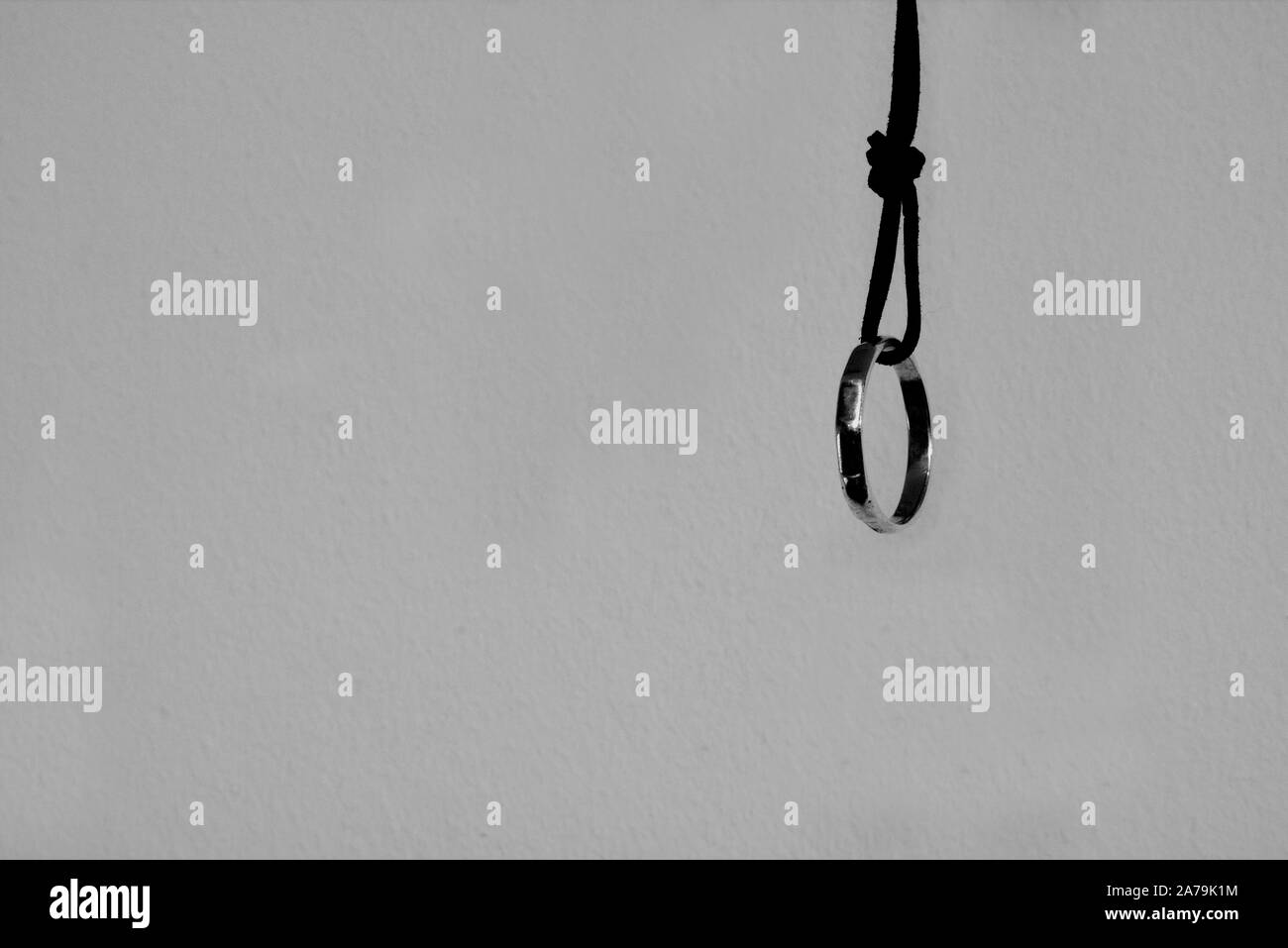 Silber Ring, Schwarz und Weiß Stockfoto