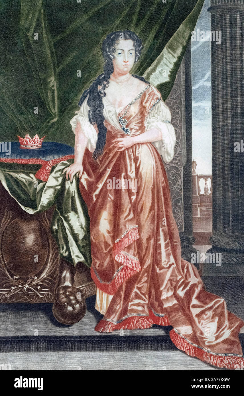 Louise de Keroualle, Herzogin von Portsmouth, 1649 - 1734. Französische geboren Herrin von König Charles II. von England. Stockfoto