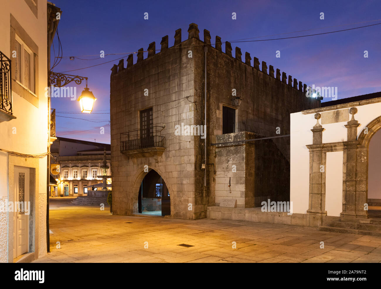 Antigos Paços do Concelho (Altes Rathaus), Viana do Castelo, Portugal Stockfoto