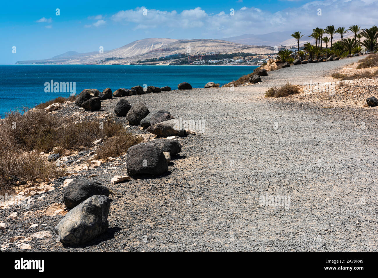 An der Küste der spanischen Insel Fuerteventura im Ferienort Costa Calma Stockfoto