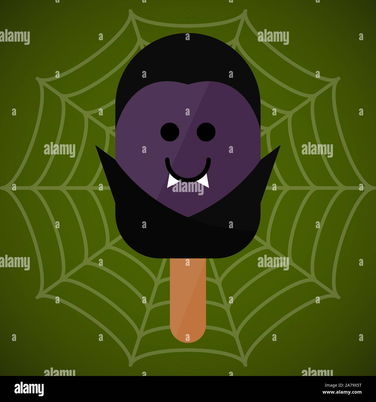 Monster Form Eis Popsicle. Halloween Jahreszeit-Vector Illustration Stock Vektor