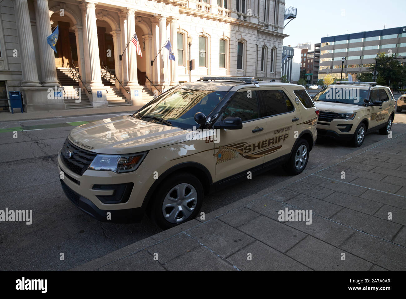 Jefferson County Sheriff Ford Explorer patrol Fahrzeug Downtown Louisville Kentucky USA Stockfoto