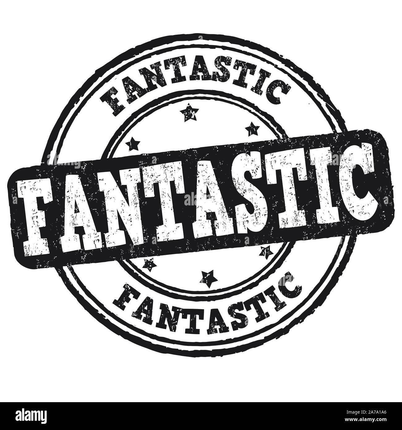 Fantastische Zeichen oder Stempel auf weißem Hintergrund, Vector Illustration Stock Vektor