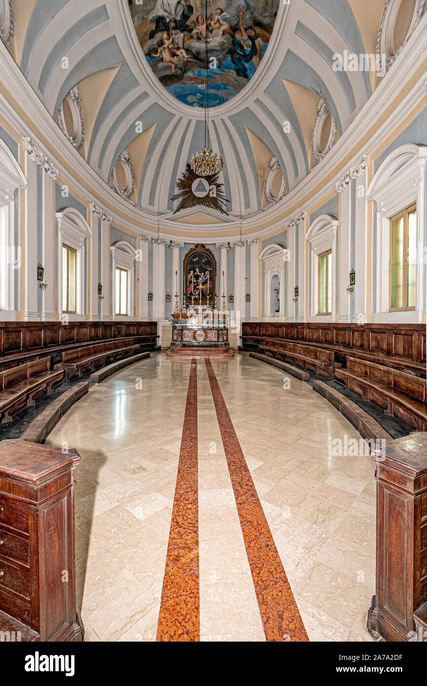 Italia Marche Osimo Palazzo Campana Cappella | Italien Marche Osimo Campana Schlosskapelle Stockfoto