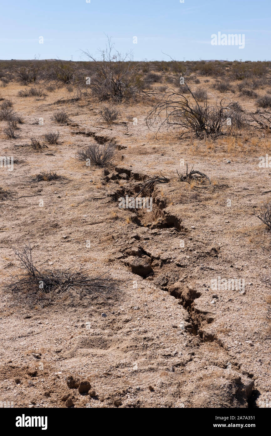 Die Geborstenen Störung verantwortlich für Ridgecrest Erdbeben Stockfoto