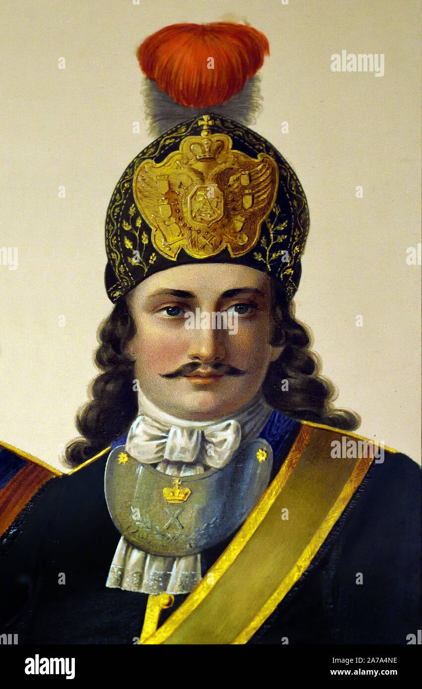 Uniform der russischen Truppen Aleksandr Vasilevich Viskovatov Historiker 1850 Hermitage (Uniformen der Russischen Armee) Russland Stockfoto