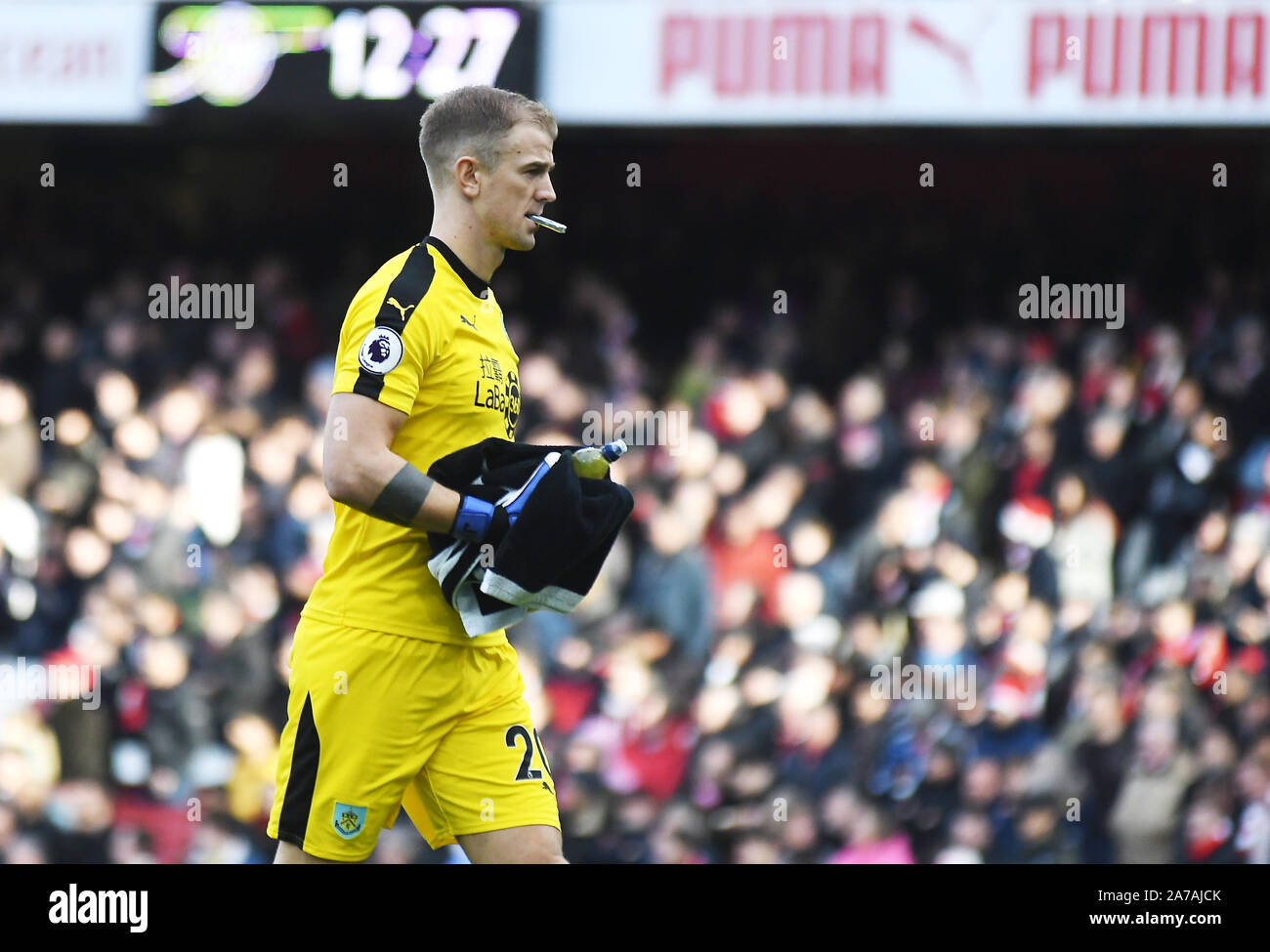 LONDON, ENGLAND - Dezember 22, 2018: Joe Hart von Burnley dargestellt während der 2018/19 Premier League Spiel zwischen Arsenal FC und Burnley FC im Emirates Stadion. Stockfoto