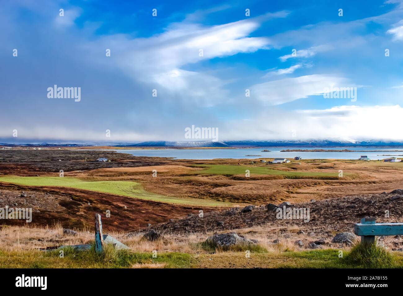 See Myvatn, Island - Landschaft Stockfoto