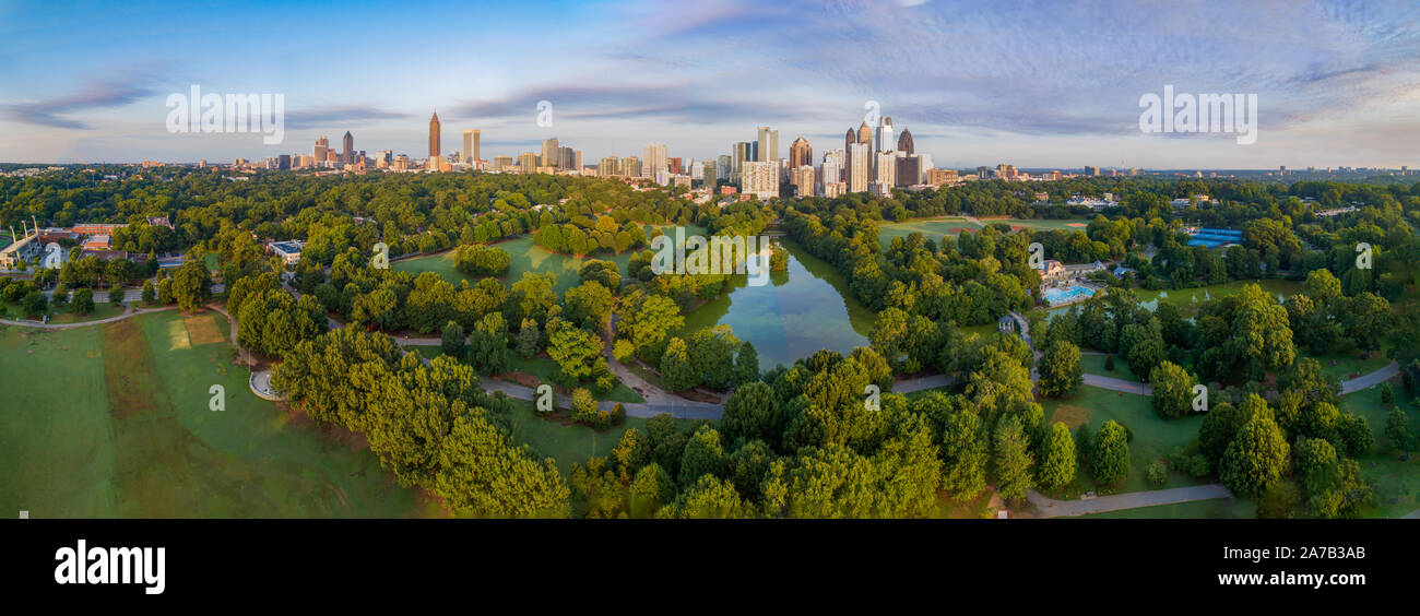 Atlanta, Georgia, USA Downtown Skyline Luftbild Panorama. Stockfoto
