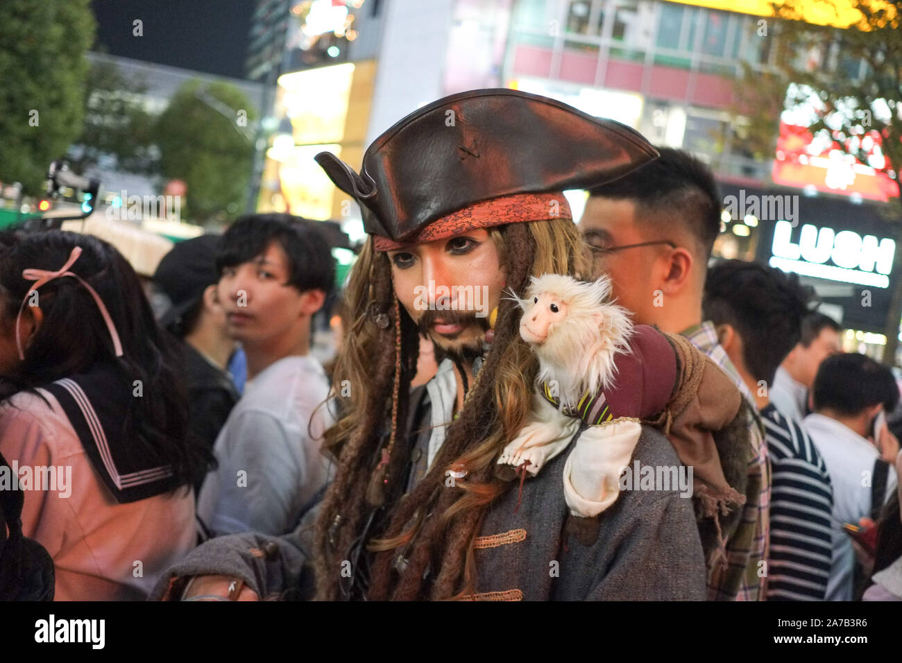 31. Oktober 2019 in Tokio, Japan: Halloween Nacht in Shibuya, Tokio, Japan. Quelle: Michael Steinebach/LBA/Alamy leben Nachrichten Stockfoto