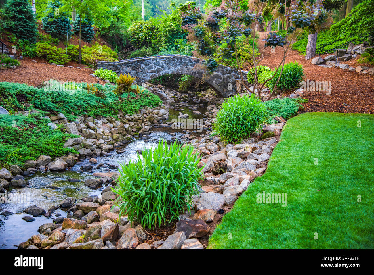 Rock Steinbruch in Greenville, South Carolina, USA. Stockfoto