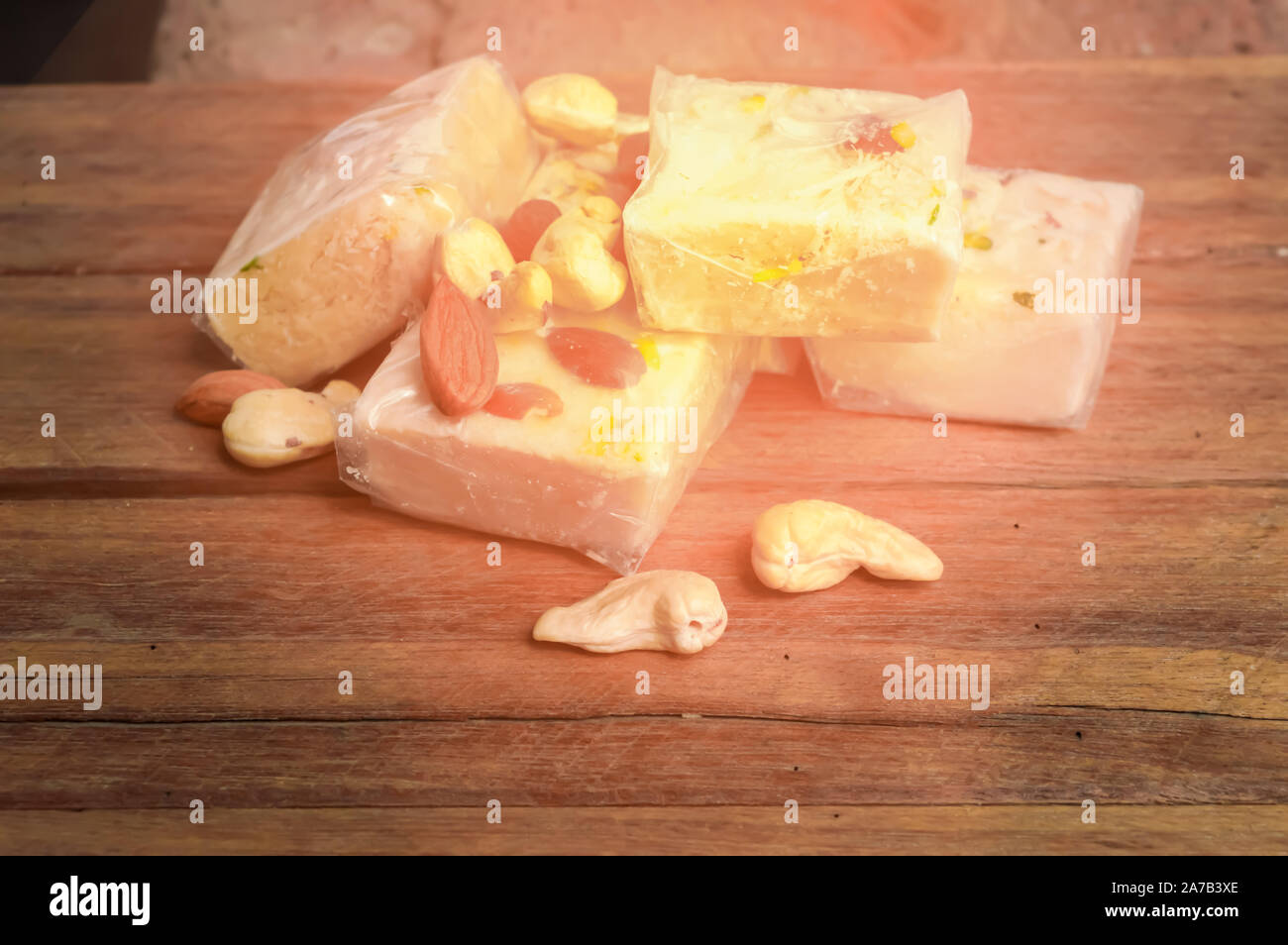 Soan Papdi indischen süß, süß sonpapdi Stockfoto