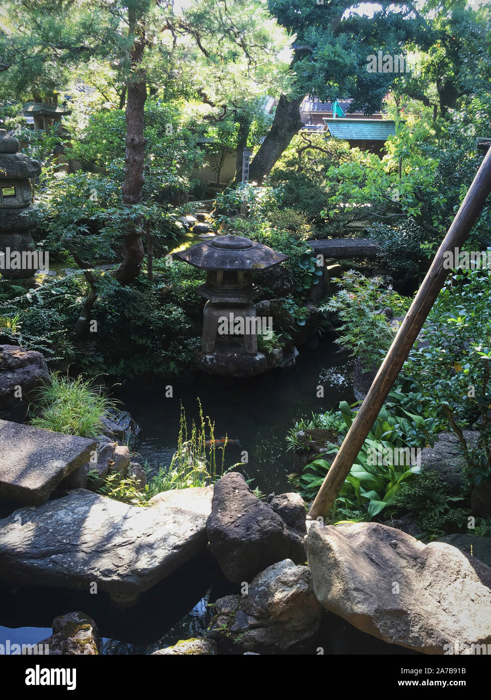 Die historische Sehenswürdigkeit, Nomura Clan Samurai Haus die Nomura Familie Edo wiederhergestellt - ära Home mit Samurai Artefakte in Kanazawa, Japan. Stockfoto
