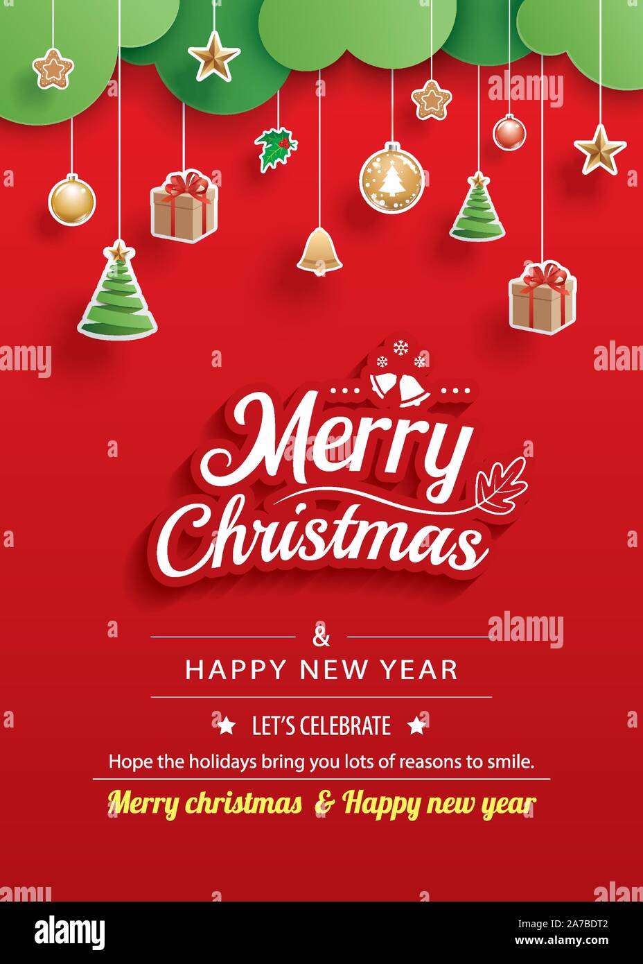 Frohe Weihnachten Und Guten Rutsch Ins Neue Jahr Grusskarten Banner Vorlage Verwenden Sie Fur Plakat Website Abdeckung Flyer Stock Vektorgrafik Alamy