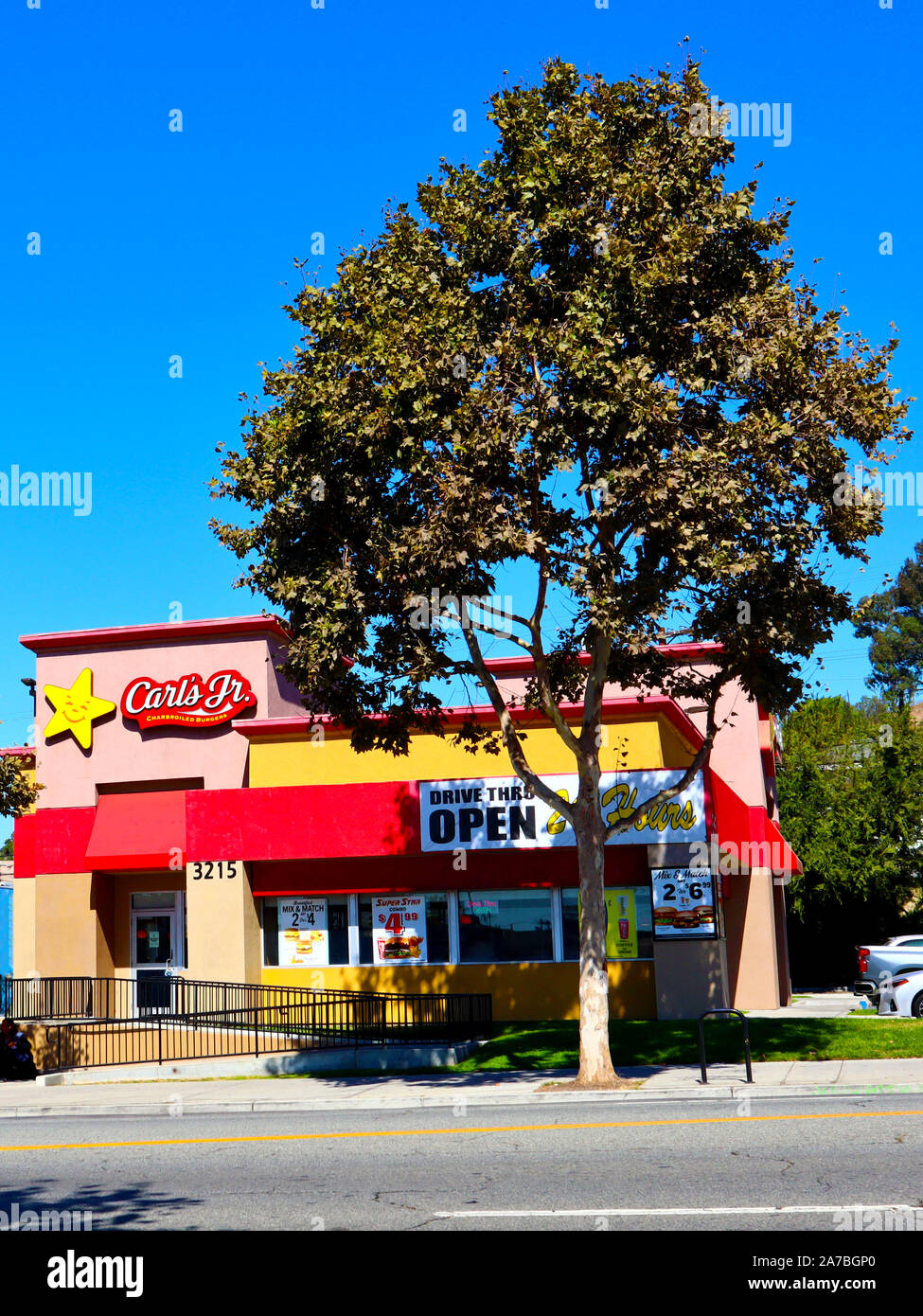 Carl's Jr. Charbroiled Burger, amerikanischen Fast-Food-Restaurant Stockfoto