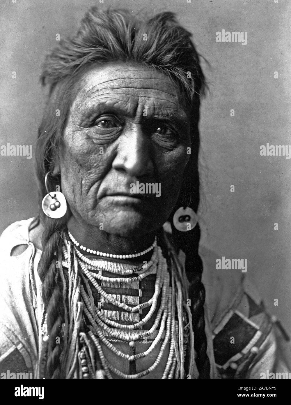 Edward S. Curtis Native American Indians - Crow Inder Ca. 1908 Stockfoto