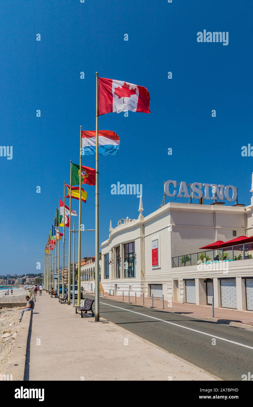 Ein Blick in Menton in Frankreich Stockfoto