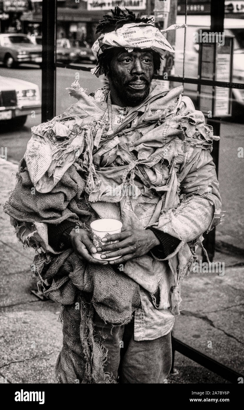 Amerika New York Obdachlose Stockfoto