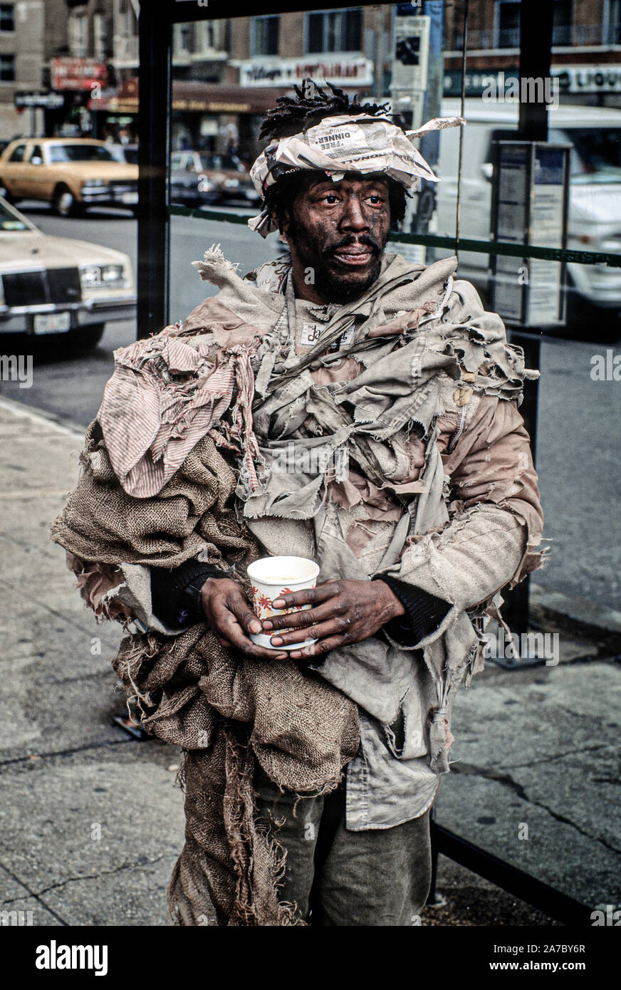 Amerika New York Obdachlose Stockfoto