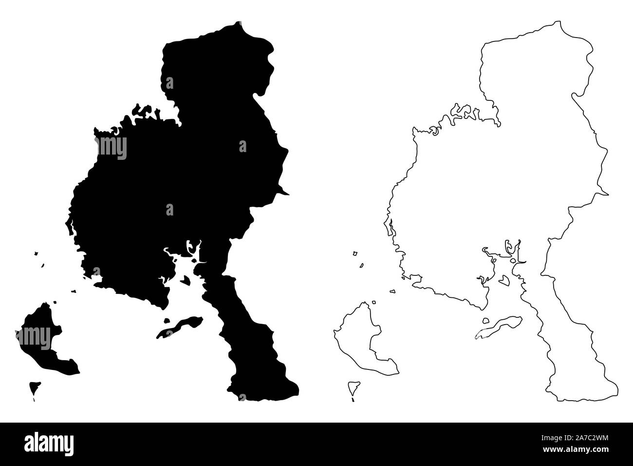 Provinz Veraguas (Republik Panama, Provinzen Panama) Karte Vektor-illustration, kritzeln Skizze Veraguas Karte Stock Vektor