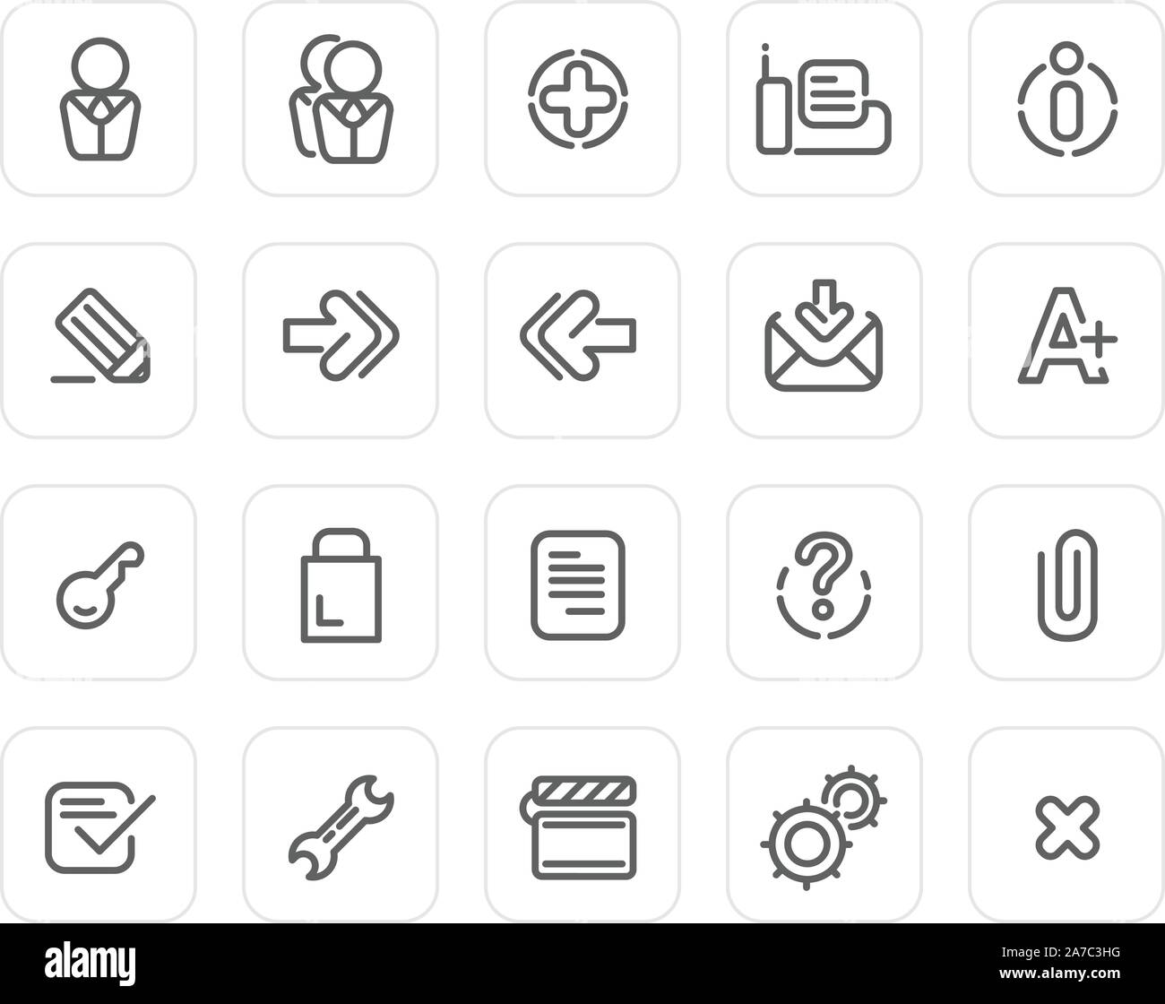 Website und Internet icons-plain Icon Set (Schwarz) Stock Vektor