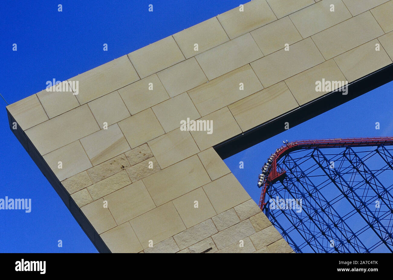Die große Achterbahn. Blackpool Pleasure Beach. Blackpool. Lancashire. Großbritannien Stockfoto