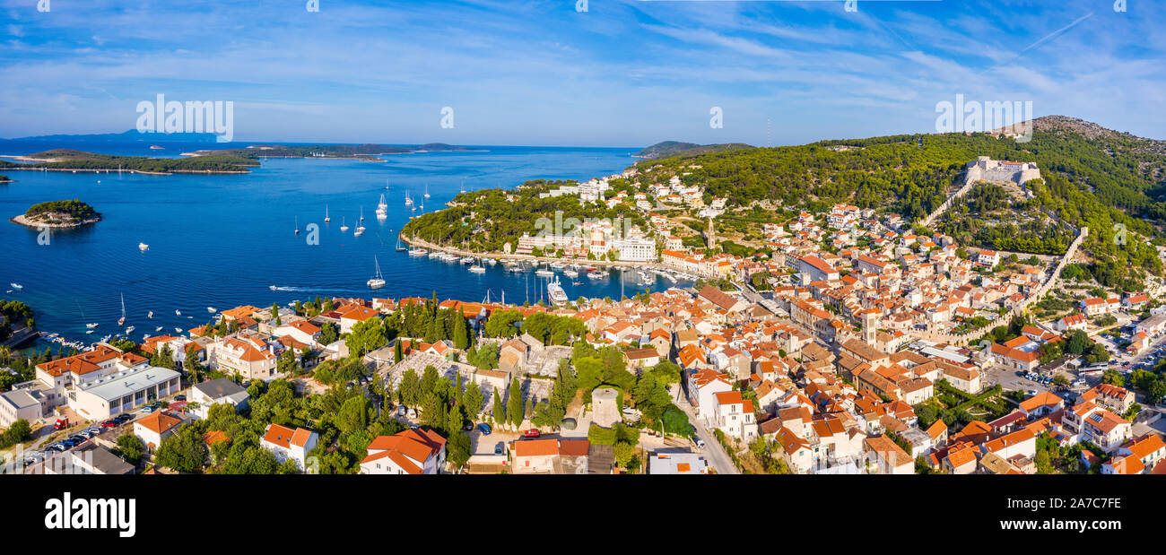 Stadt Hvar auf der Insel Hvar Kroatien Stockfoto