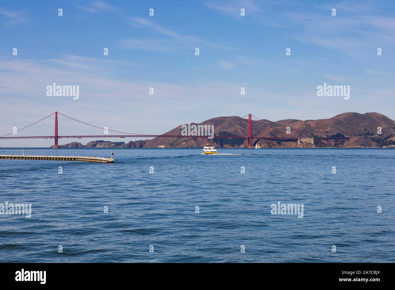Golden Gate Bridge, die San Francisco Bay, Kalifornien, Vereinigte Staaten von Amerika. USA Stockfoto