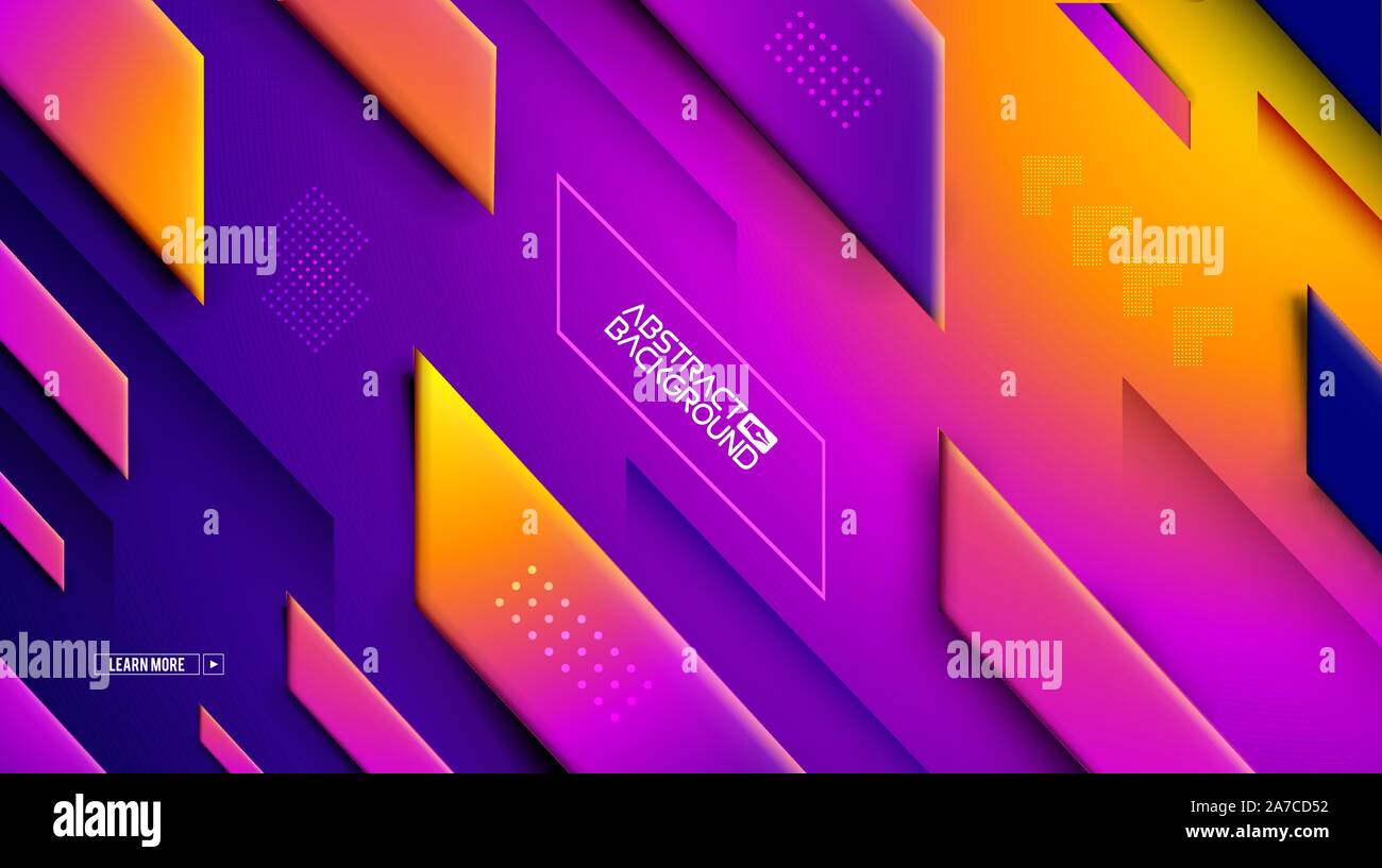 Bunte geometrische Hintergrund. Abstrakte geometrische lila gelb blau Grafik Design scharfe Muster. Business vektor Vorlage. Kreative Elemente Stock Vektor