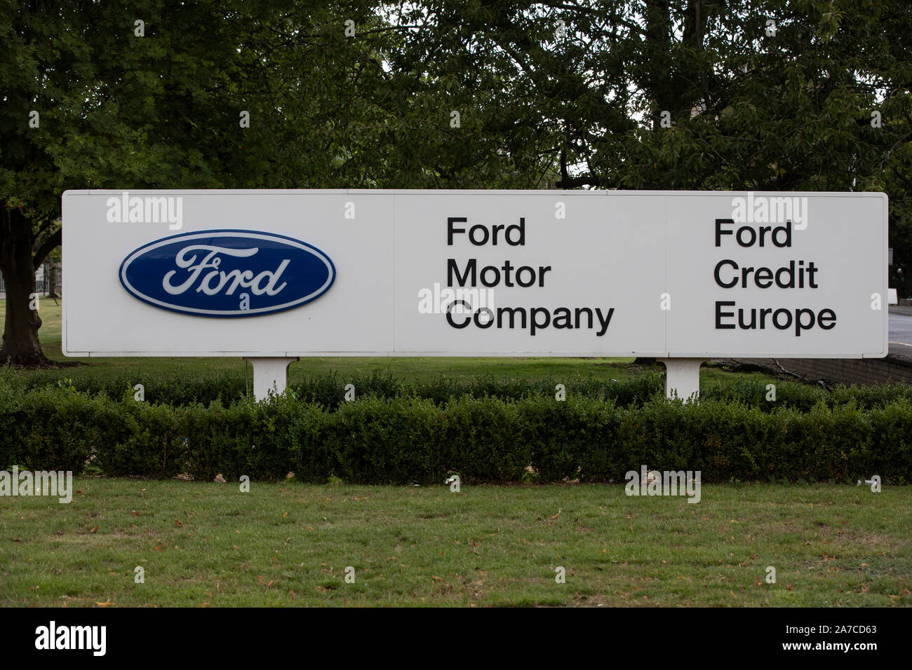 Die in der Nähe der leeren Büros an autogiganten Ford UK Warley Hauptsitz in Brentwood, Essex, wo das Auto hersteller seit über 50 Jahren gegründet wurden. Stockfoto