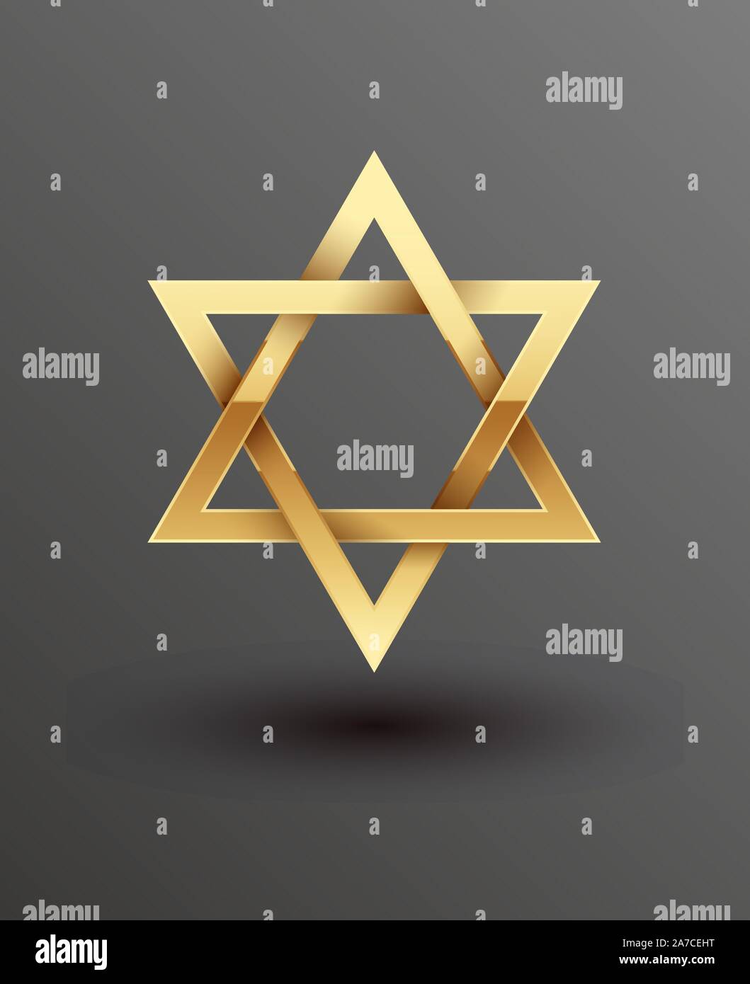 Vector Illustration von golden Magen David David stern Stock Vektor