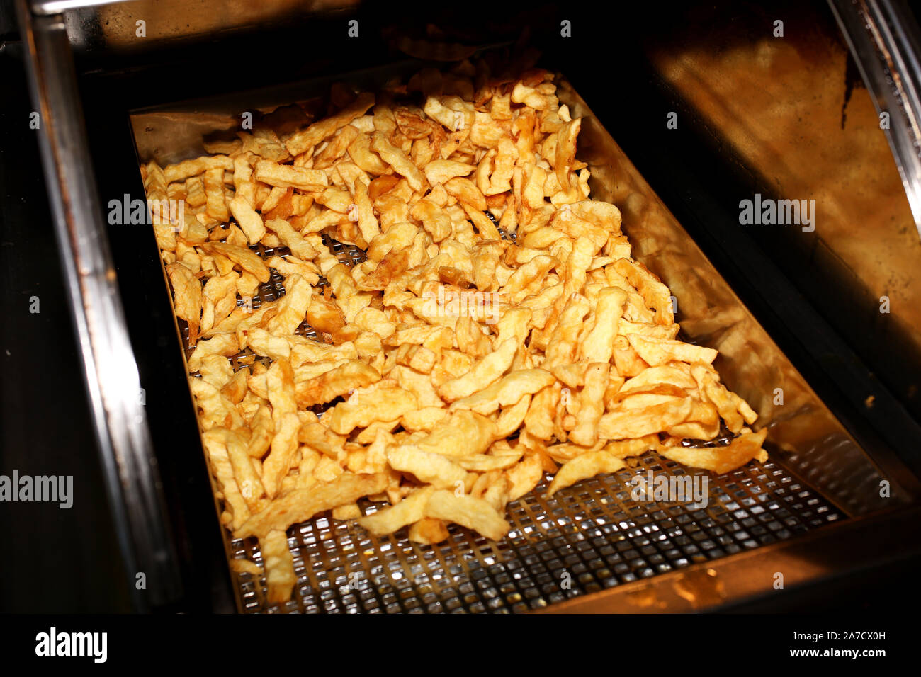 Allgemeine Ansichten von Harry's Fish and Chip Shop in Chichester, West Sussex, UK. Stockfoto