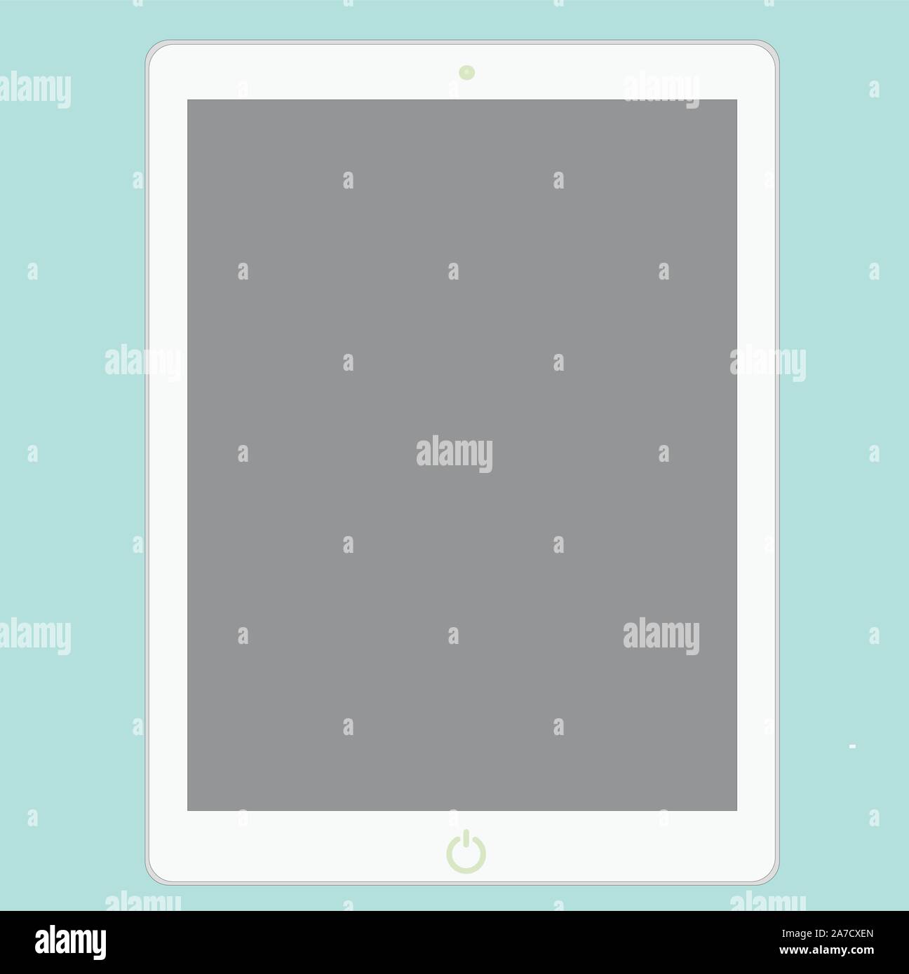 Schwarze Tablette mit weißer Bildschirm auf weißem Hintergrund. tablet Symbol für Ihre Web site Design, Logo, App, UI. Flat Style. Stock Vektor
