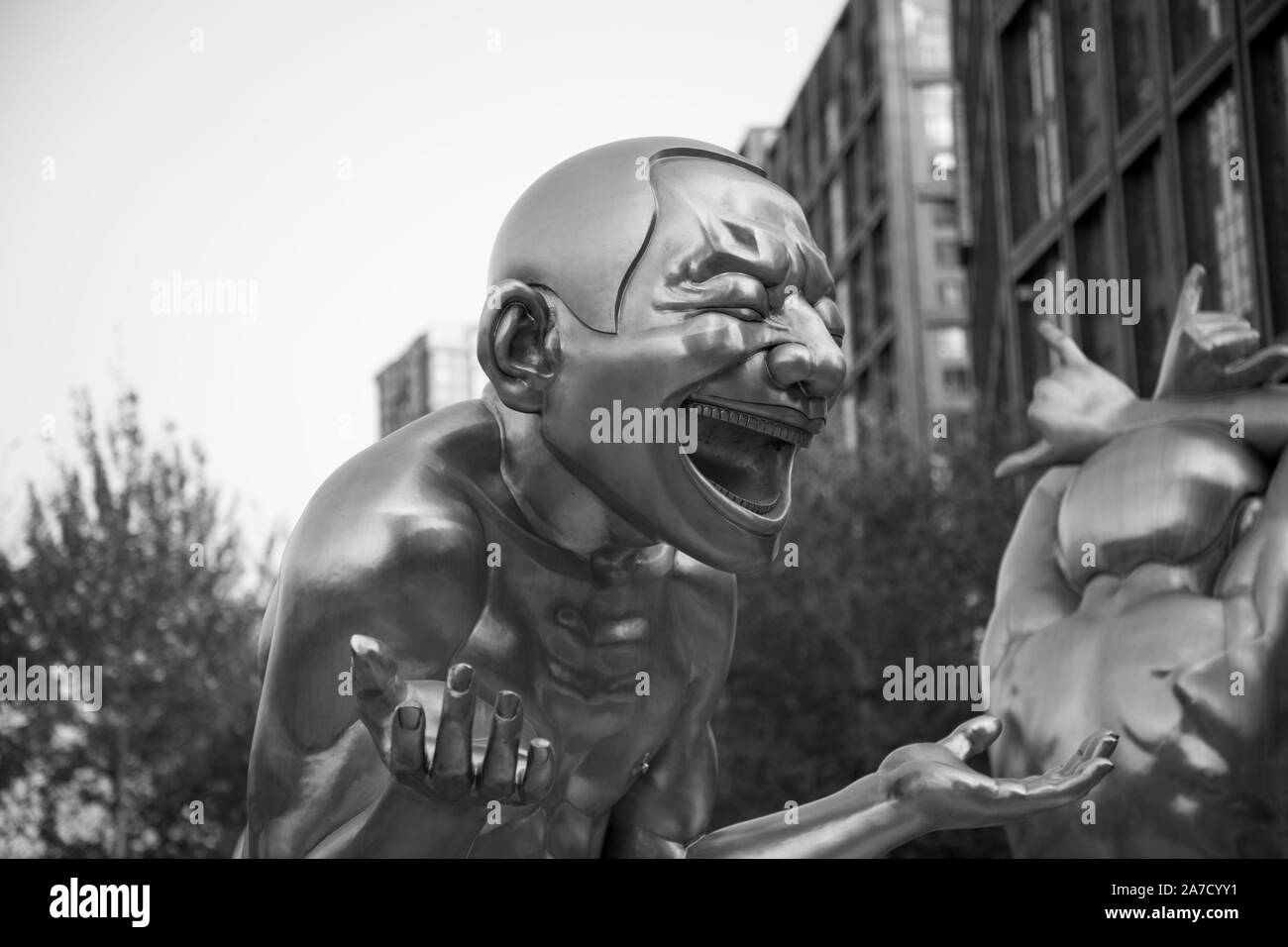 Lächeln auf die Kunst das Leben Stockfoto
