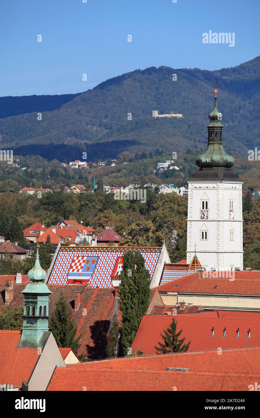 Kroatien, Zagreb, Obere Stadt, St. Markus Kirche, Stockfoto