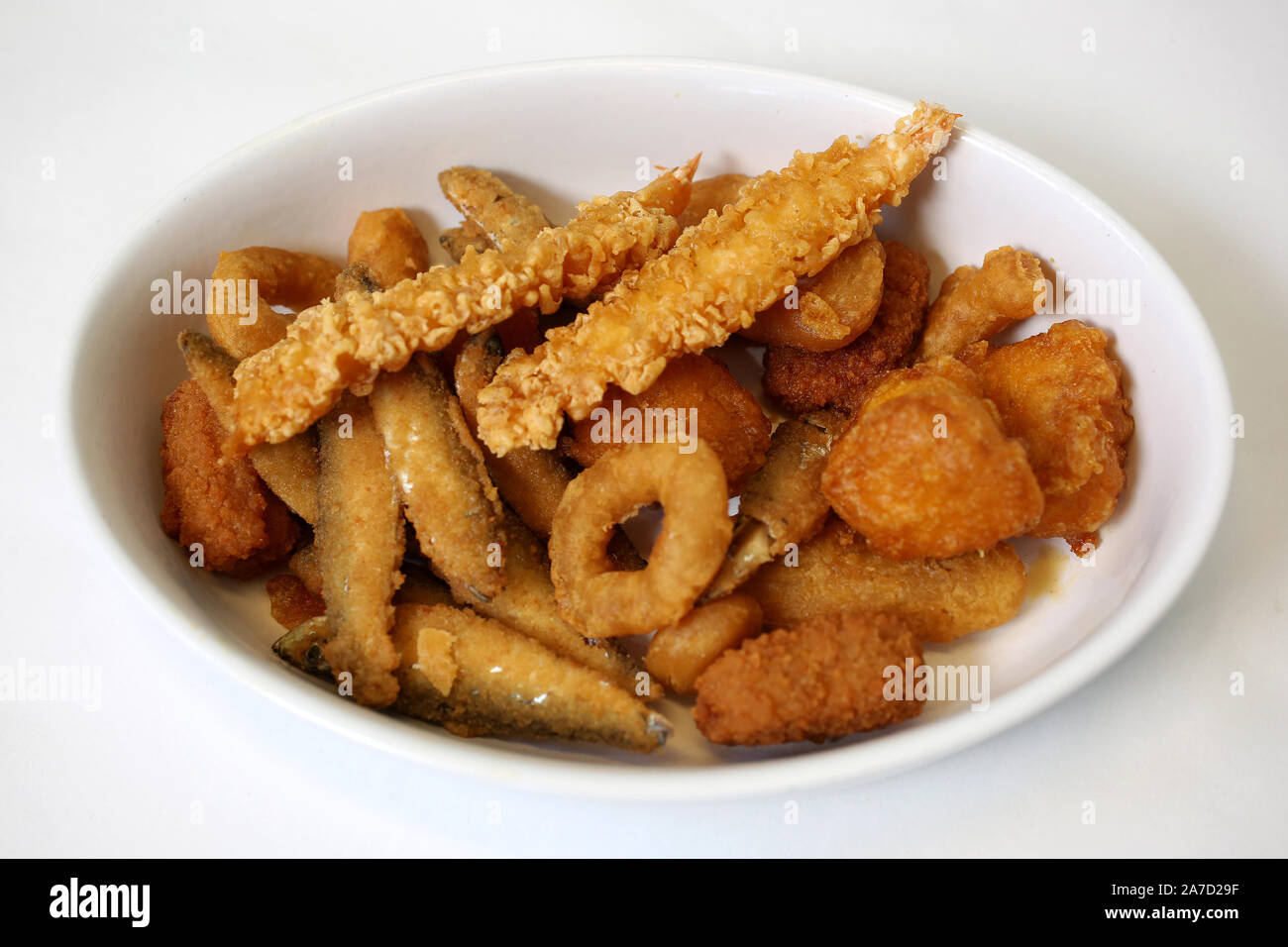 Allgemeine Ansichten von Harry's Fish and Chip Shop in Chichester, West Sussex, UK. Stockfoto