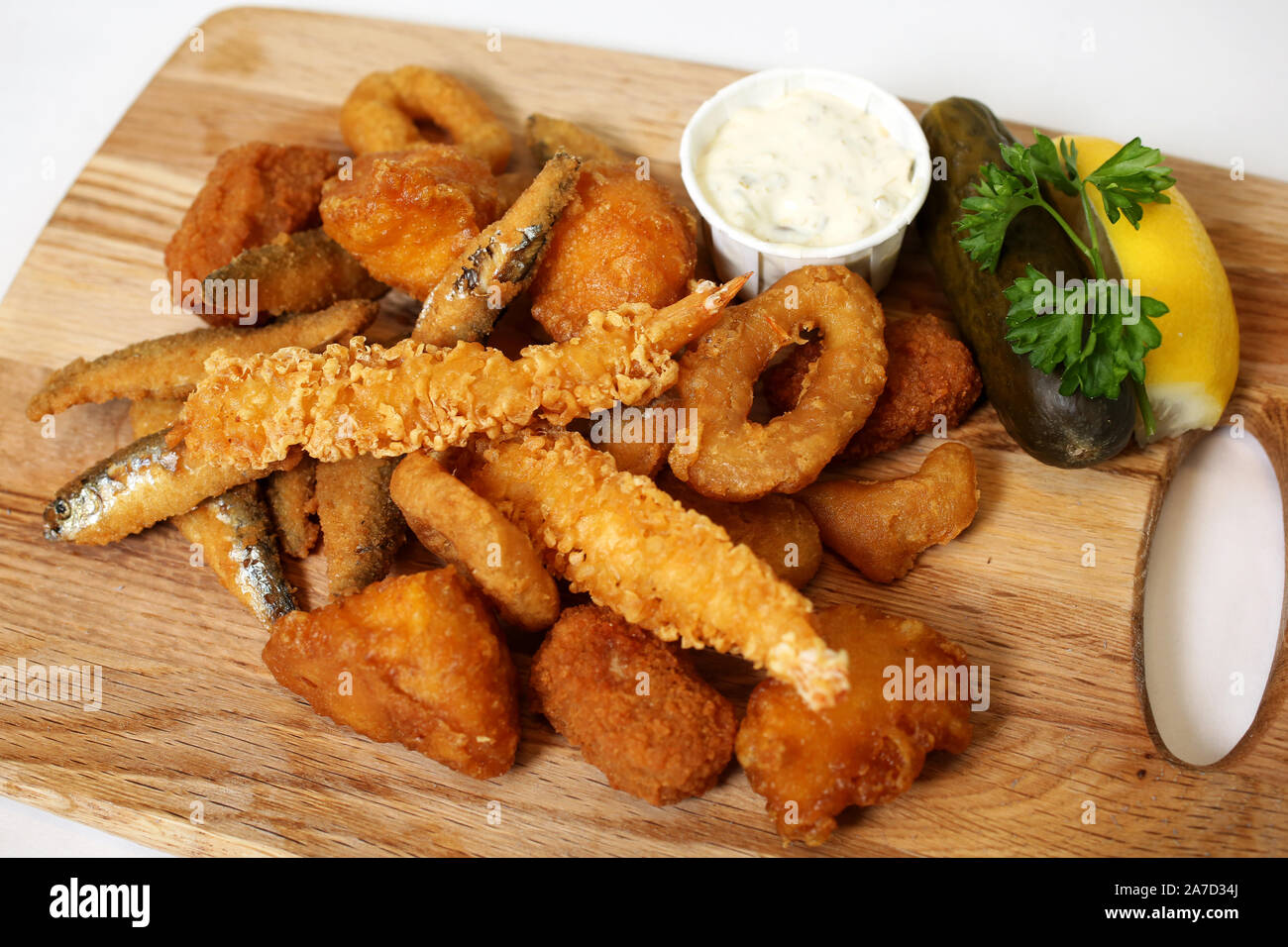 Allgemeine Ansichten von Harry's Fish and Chip Shop in Chichester, West Sussex, UK. Stockfoto