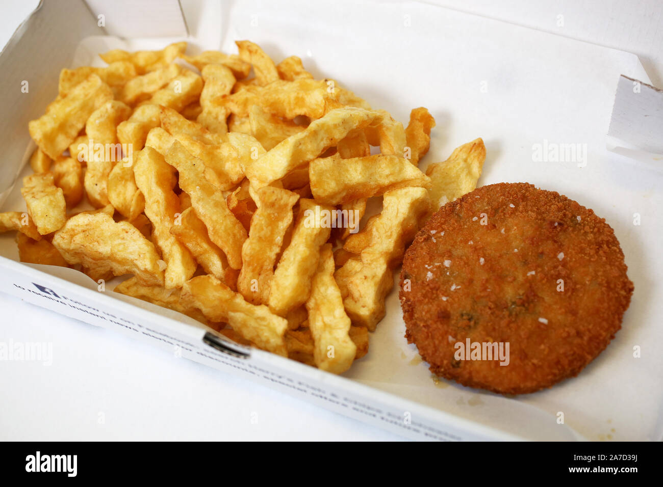 Allgemeine Ansichten von Harry's Fish and Chip Shop in Chichester, West Sussex, UK. Stockfoto