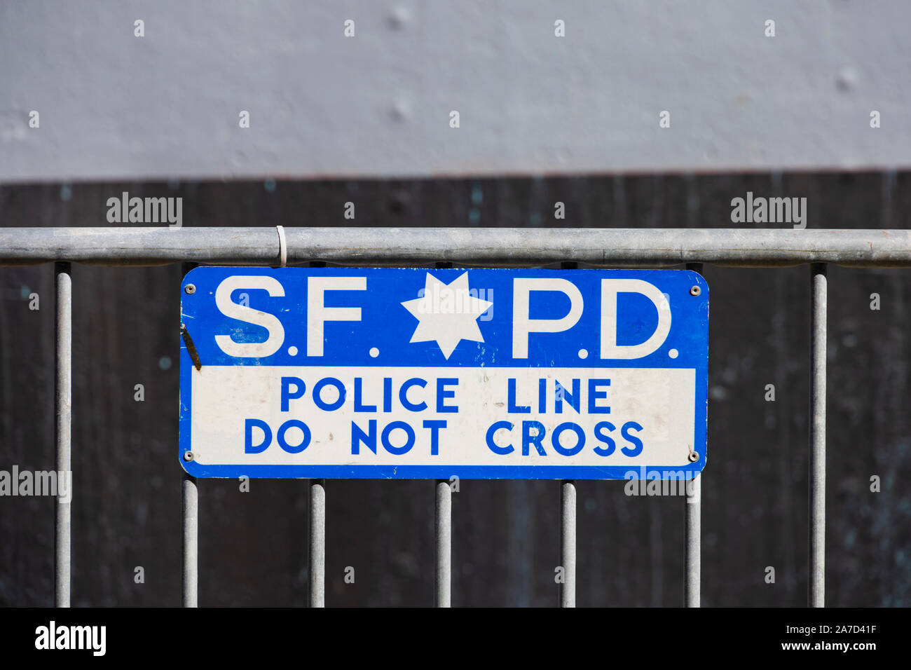 SFPD Kordel während der Fleet Week 2019, San Francisco, Kalifornien Vereinigte Staaten von Amerika Stockfoto