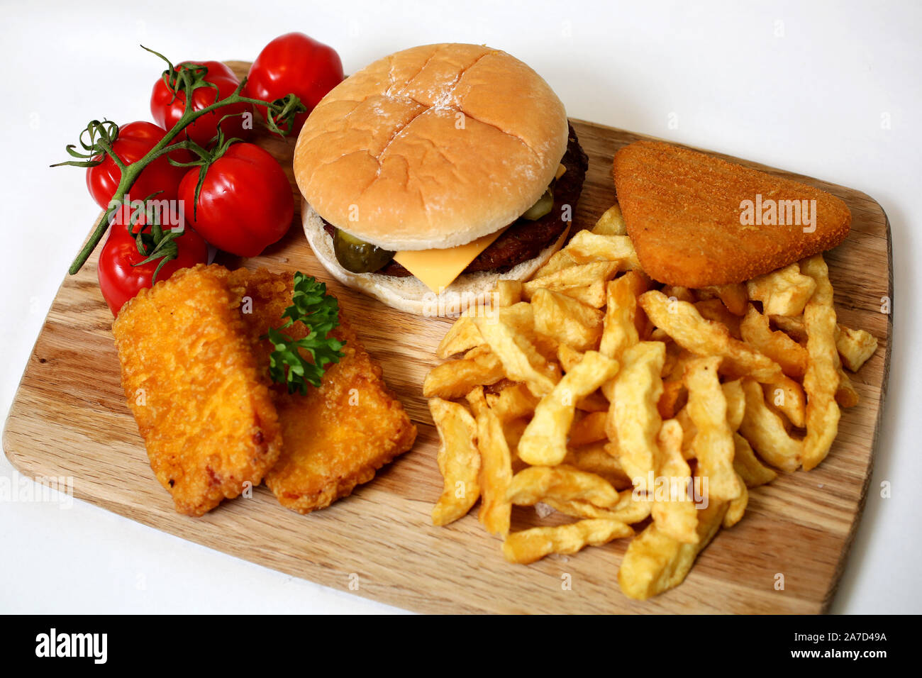 Allgemeine Ansichten von Harry's Fish and Chip Shop in Chichester, West Sussex, UK. Stockfoto