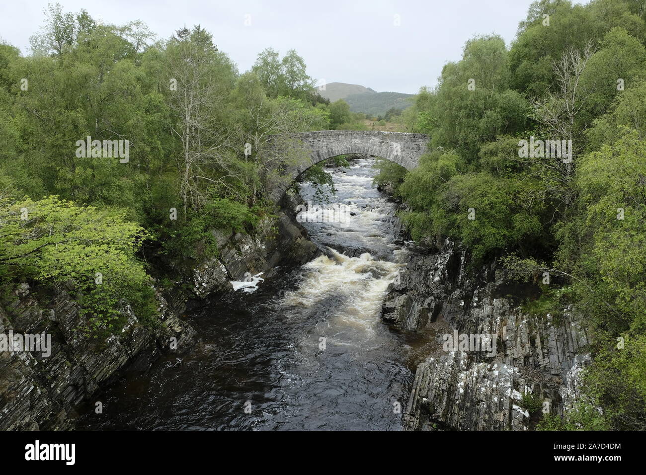 Oykel Bridge, Sutherland Stockfoto