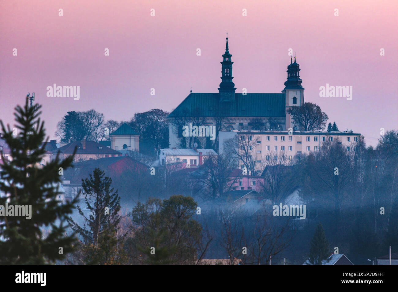 Panorama der Brzozow. Brzozow, Transkarpatien, Polen. Stockfoto