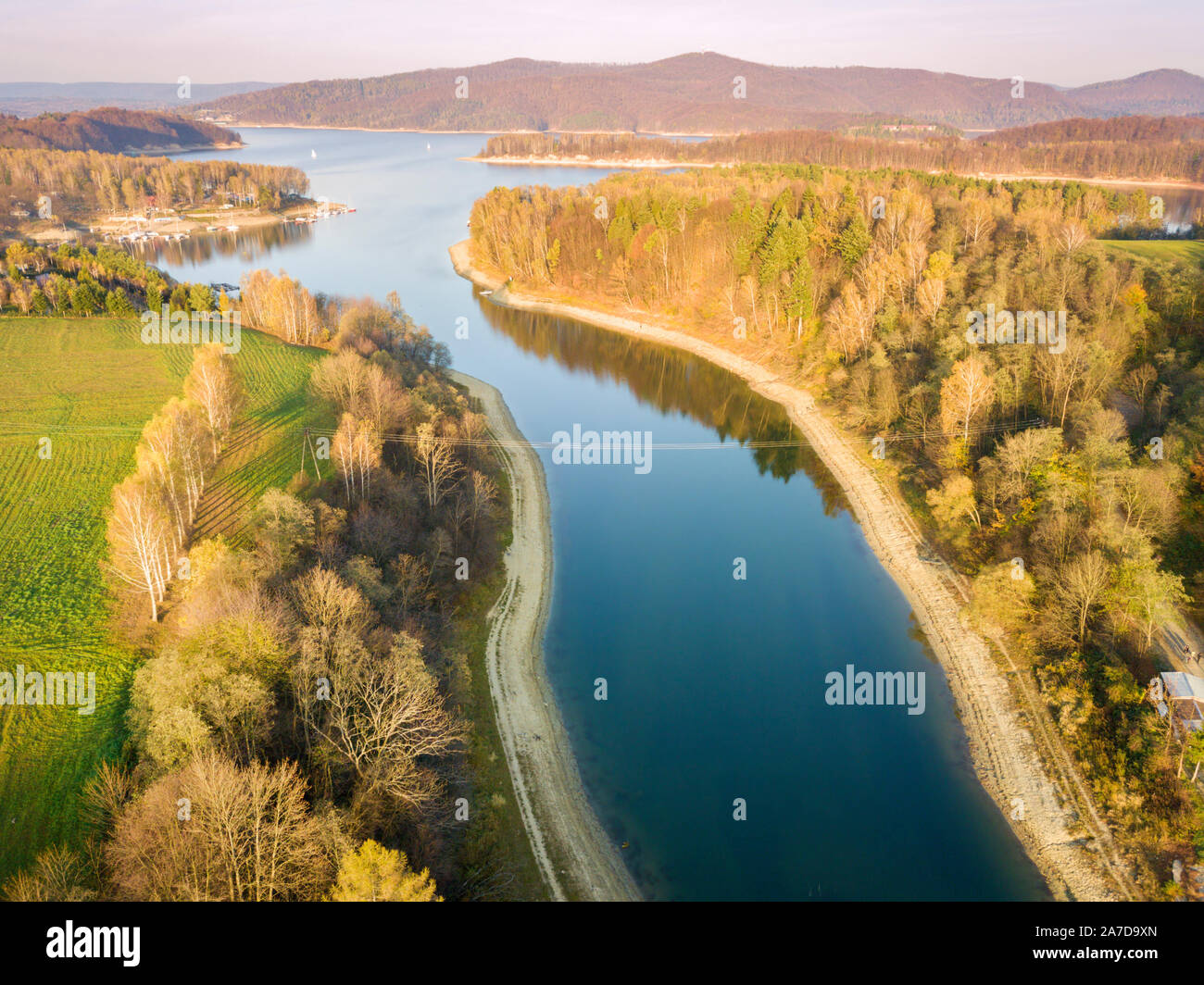 Panorama von Polanczyk Bereich. Polanczyk, Transkarpatien, Polen. Stockfoto