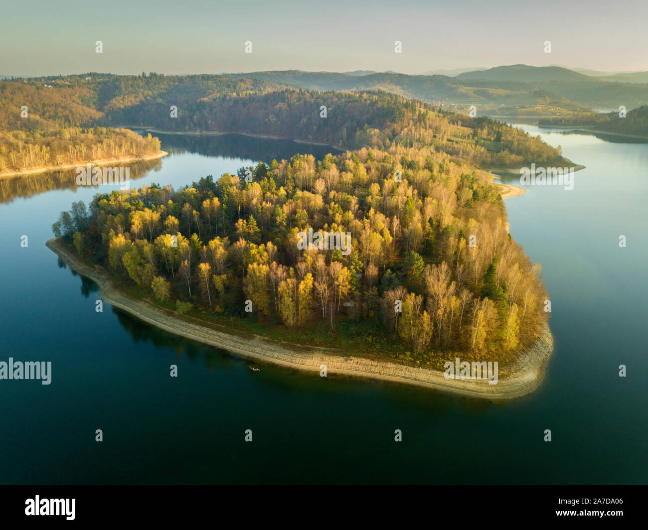 Panorama von Polanczyk Bereich. Polanczyk, Transkarpatien, Polen. Stockfoto