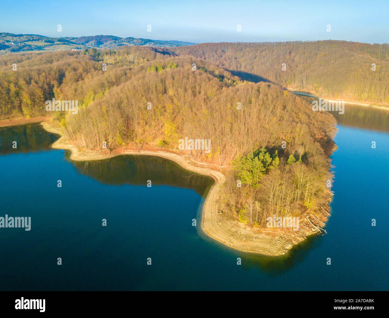 Panorama von Polanczyk Bereich. Polanczyk, Transkarpatien, Polen. Stockfoto